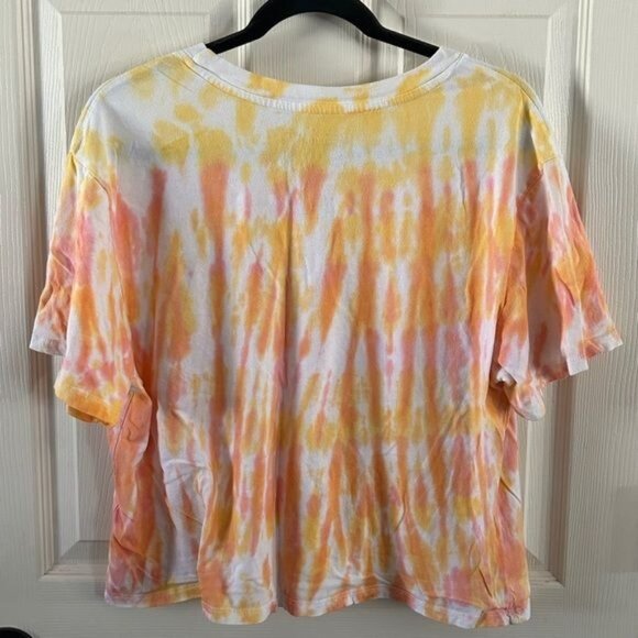 SpongeBob SquarePants Tie Dye Cropped T-Shirt Sz Medium - Picture 9 of 12